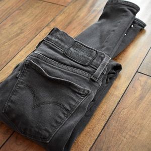 Levi Jeans 710 Super Skinny Grey Jeans Studs 25/26